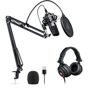 Microphone with Studio HeadphoneSet 192kHz/24bit Vocal Condenser CardioidPodcast